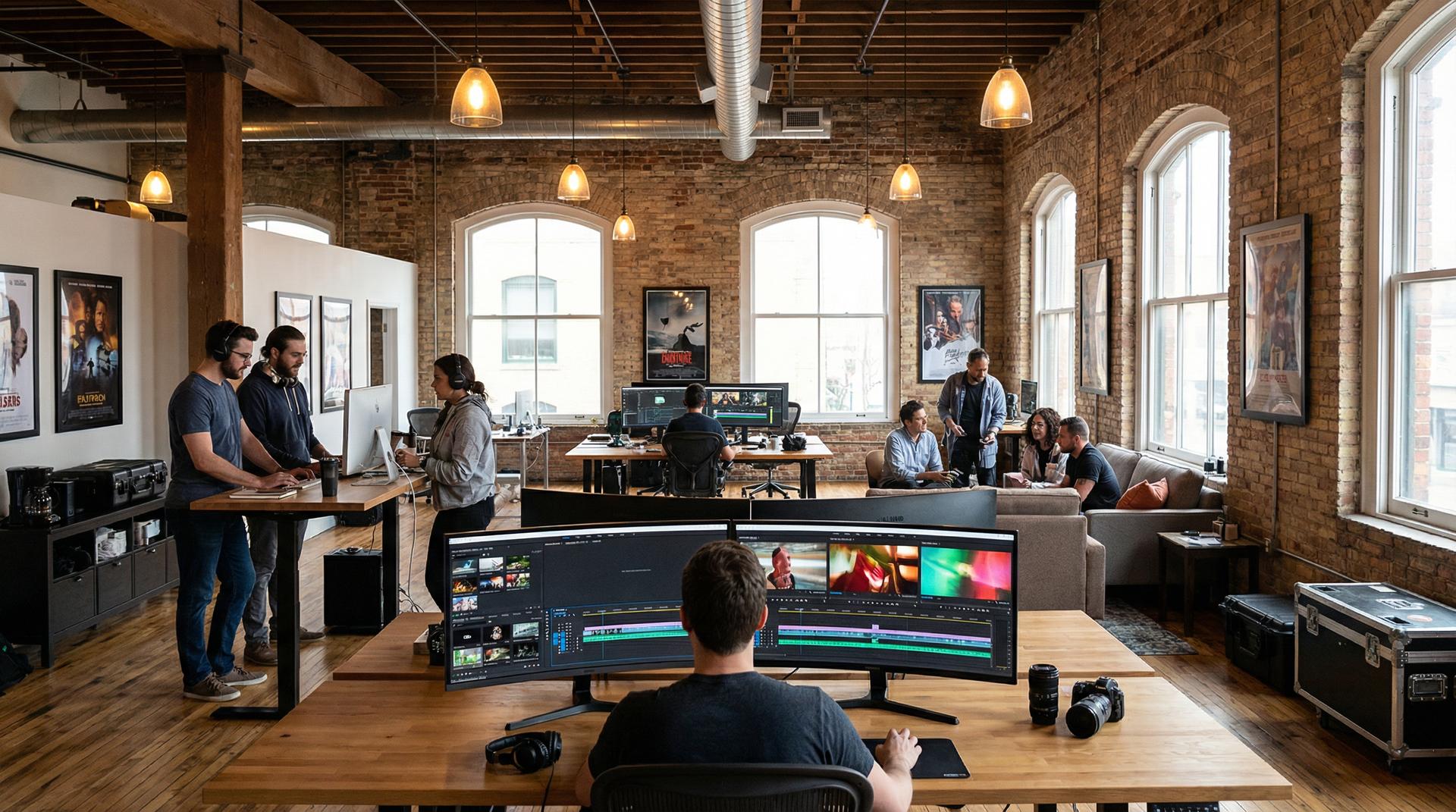 强上影视传媒公司办公环境